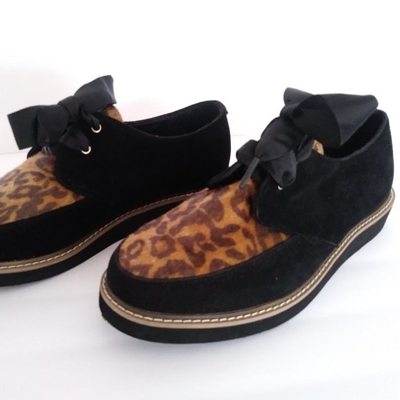 Black & Leopard Shoes - Size 8 - Picture 10 of 11